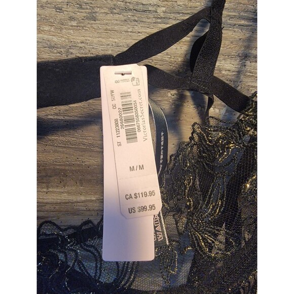 Victorias Secret  M Teddy Black Lace Lingerie Underwire One Piece NEW $119.95 - Picture 4 of 4